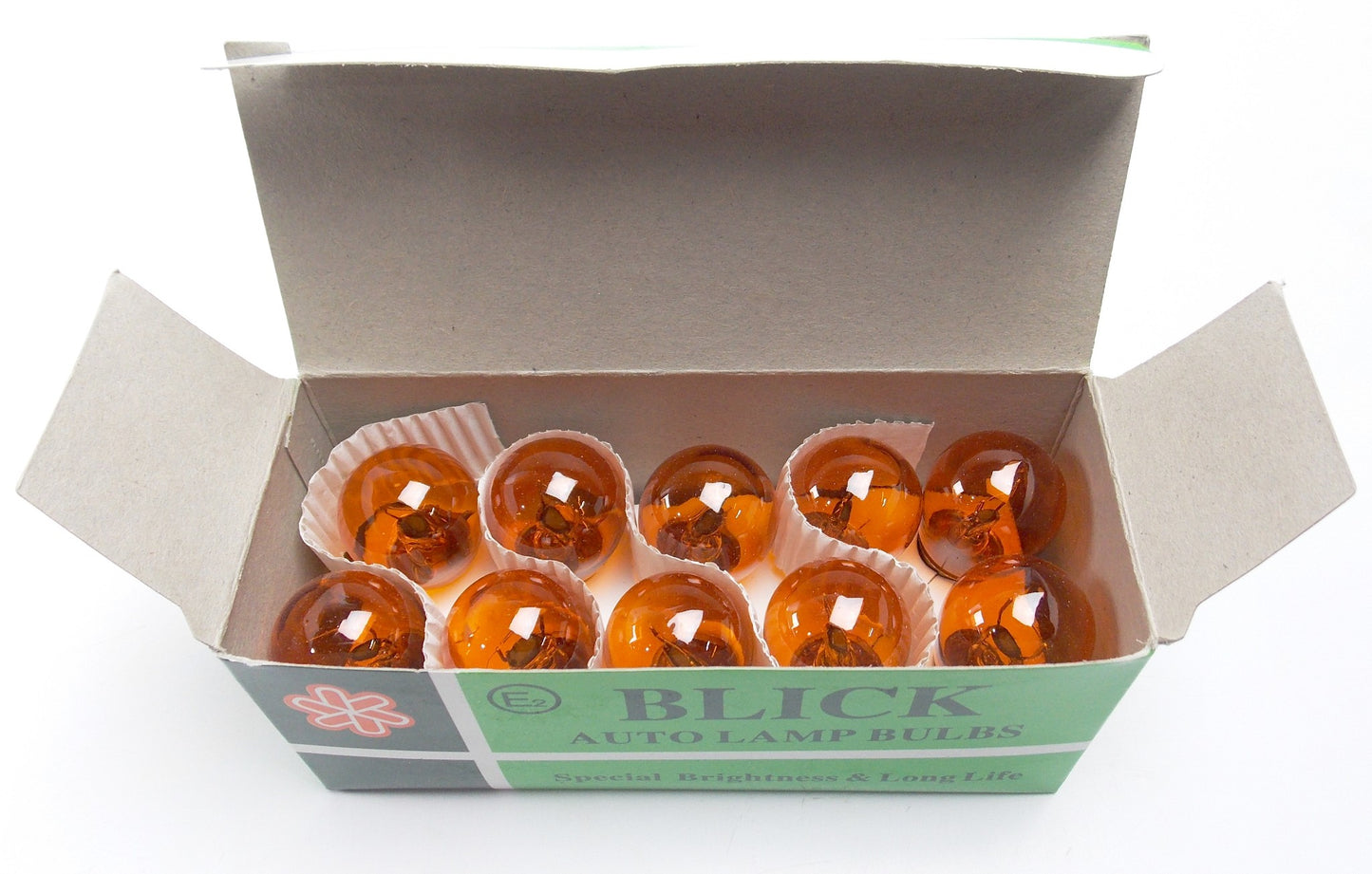 BLICK E0300470 AUTO LAMP BULB STOP LIGHT 12V 21W BASE BA15S AMBER PKG OF 10 - MotoRaider