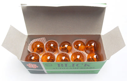 BLICK E0300470 AUTO LAMP BULB STOP LIGHT 12V 21W BASE BA15S AMBER PKG OF 10 - MotoRaider