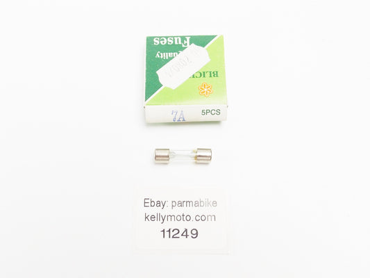 5x BLICK AGX FAST-ACTING GLASS TUBE FUSE 7A 1/4x1" 6.3x25.4mm SCOOTER MOTORCYCLE - MotoRaider