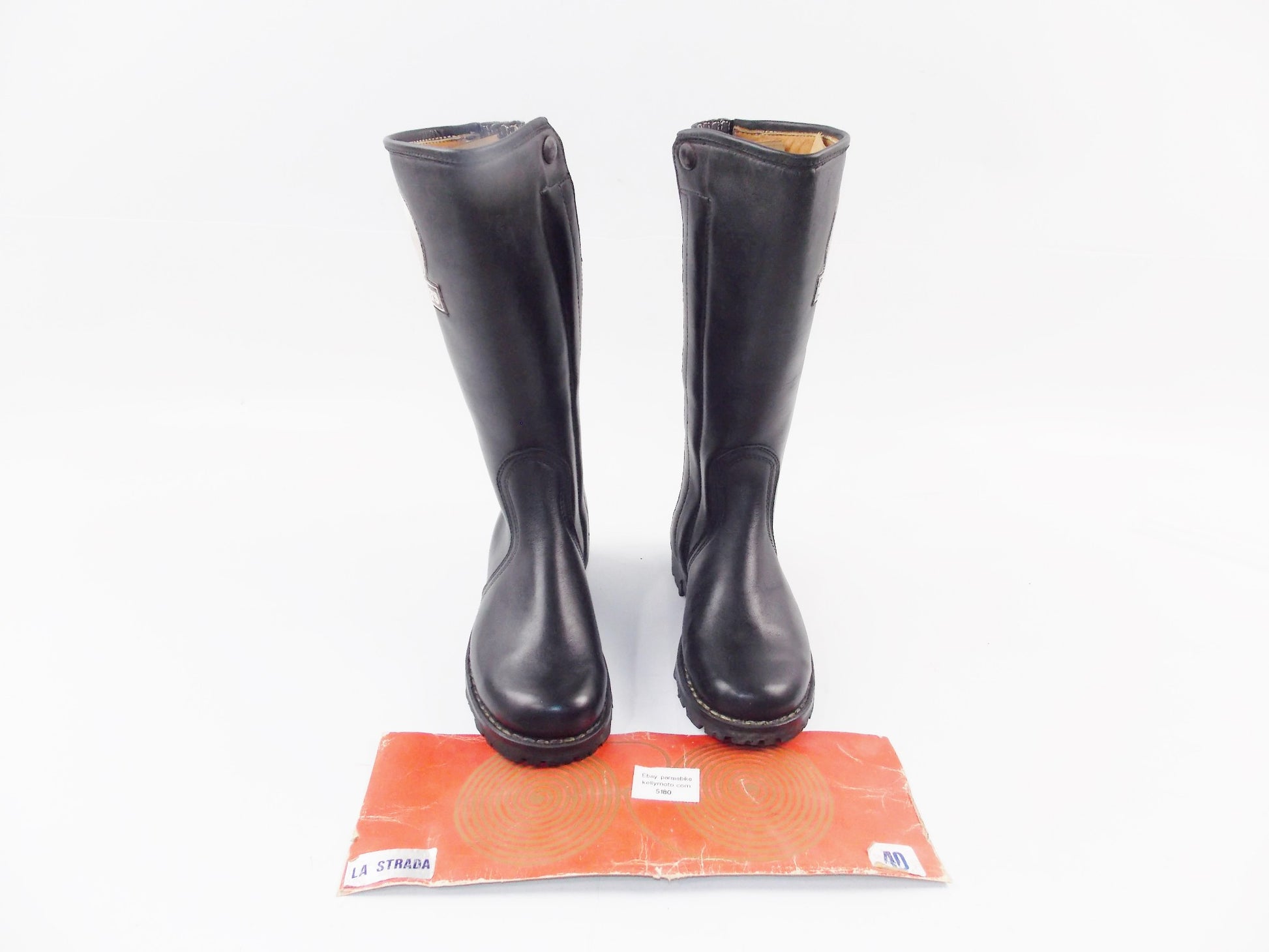 ALPINESTARS LA STRADA BLACK LEATHER MOTORCYCLES RIDING BOOTS SIZE 40 EU (7 US) - MotoRaider