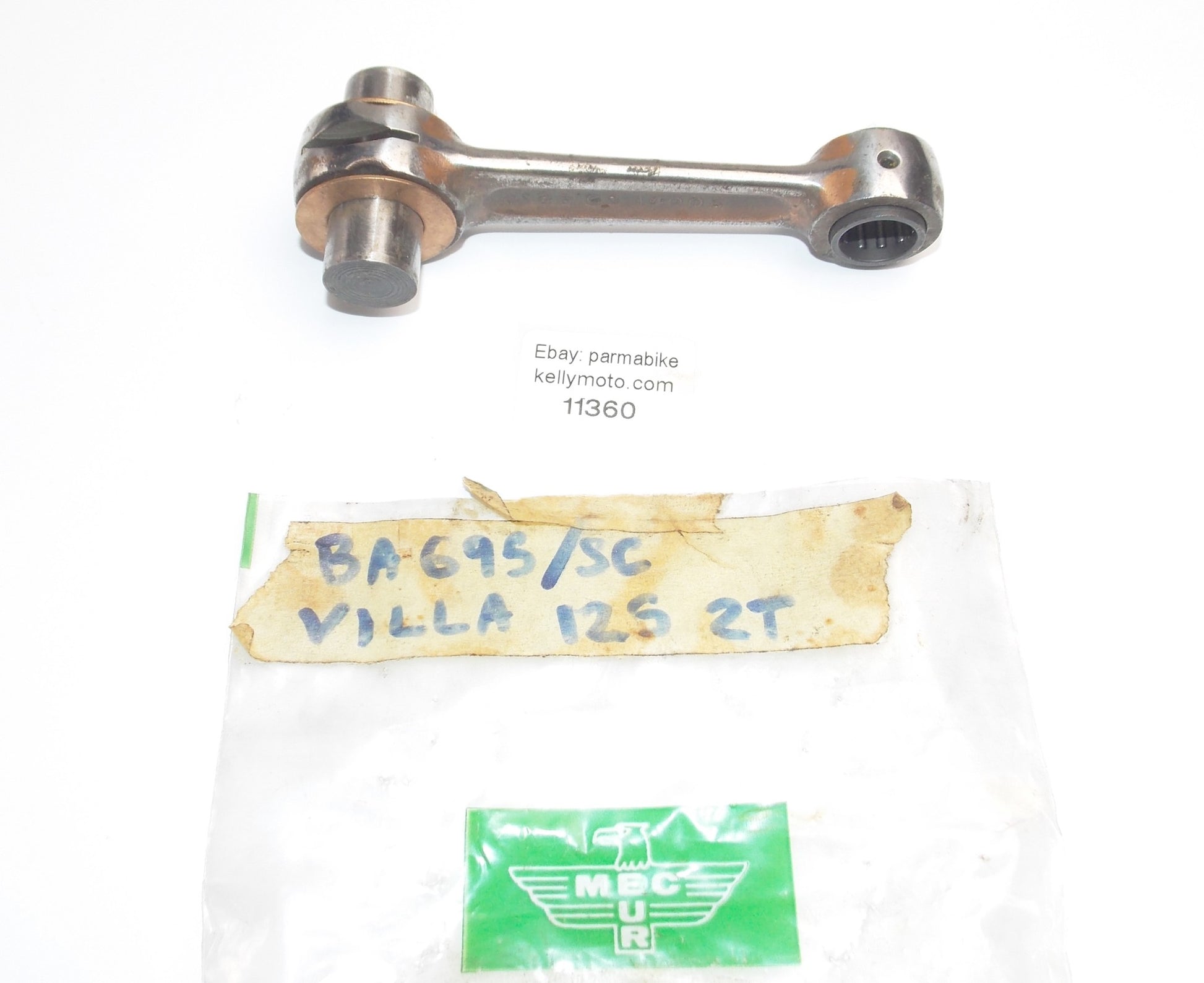 MEC EUR BA69S/SC ENGINE CRANK CONNECTING ROD+BEARINGS+PIN VILLA 125 CR 2-STROKE - MotoRaider