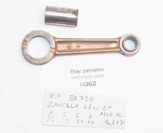 MPM BA720 ENGINE MOTOR CRANK CONNECTING ROD+BEARINGS ZANELLA 48 cc 2-STROKE - MotoRaider