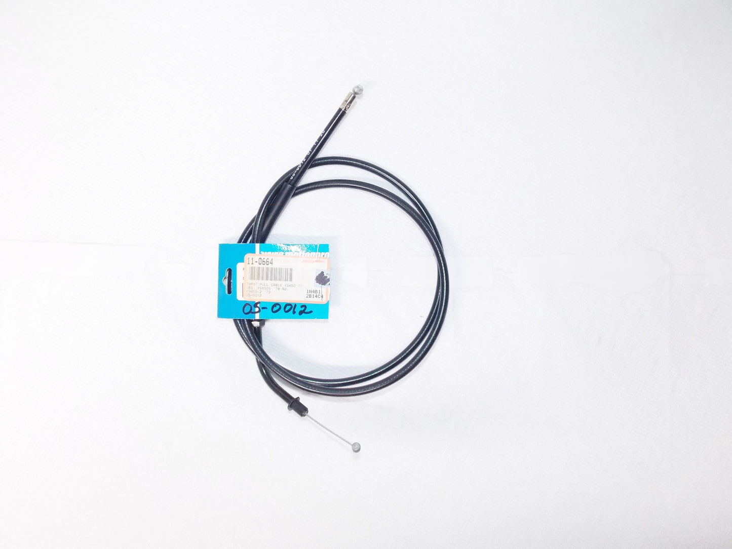 NOS BLACK VINYL PULL THROTTLE CABLE YAMAHA 1976-1983 XS650 XS650S # 05-0012 - MotoRaider