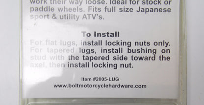 LUG-LOCKS REPLACES FLAT TAPERED STYLE LUGS JAPANESE SPORT UTILITY ATV's 2005-LUG - MotoRaider