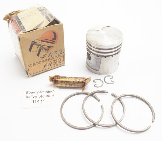 NOS DINAMIN PISTON+RING+PIN+CLIPS SET CPL. D. 43.2 mm DUCATI 60cc MOTOR ENGINE - MotoRaider