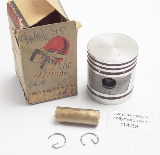 NOS DINAMIN PISTON + PIN + CLIPS DIAMETER 46.4 mm LAVERDA 75 - MotoRaider