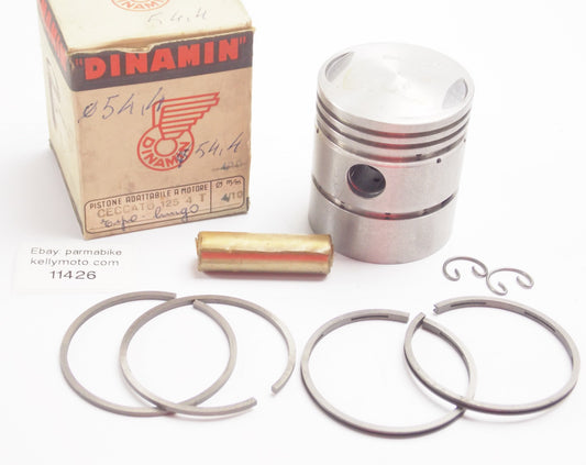 NOS DINAMIN PISTON+RINGS+PIN+CLIPS SET CPL. 54.4 mm ZANELLA CECCATO 125 4-STROKE - MotoRaider