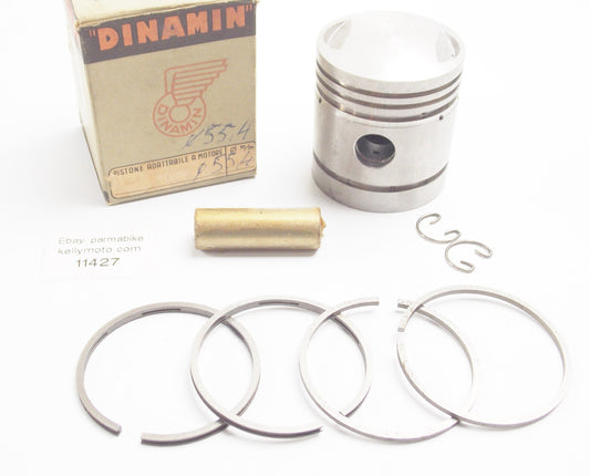 NOS DINAMIN PISTON + RINGS + PIN + CLIPS SET CPL. D. 55.4 mm ZANELLA CECCATO - MotoRaider