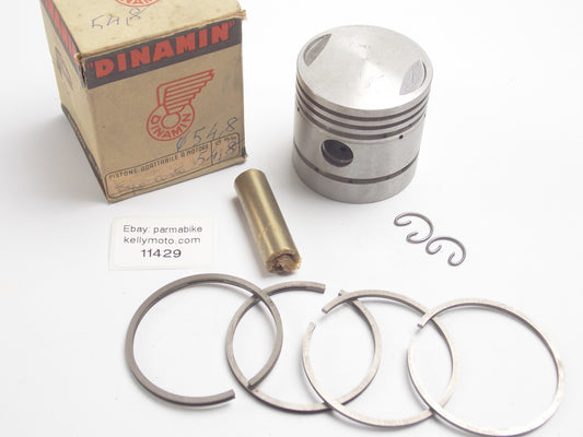 NOS DINAMIN PISTON+RINGS+PIN+CLIPS SET CPL. 54.8 mm ZANELLA CECCATO 125 4-STROKE - MotoRaider