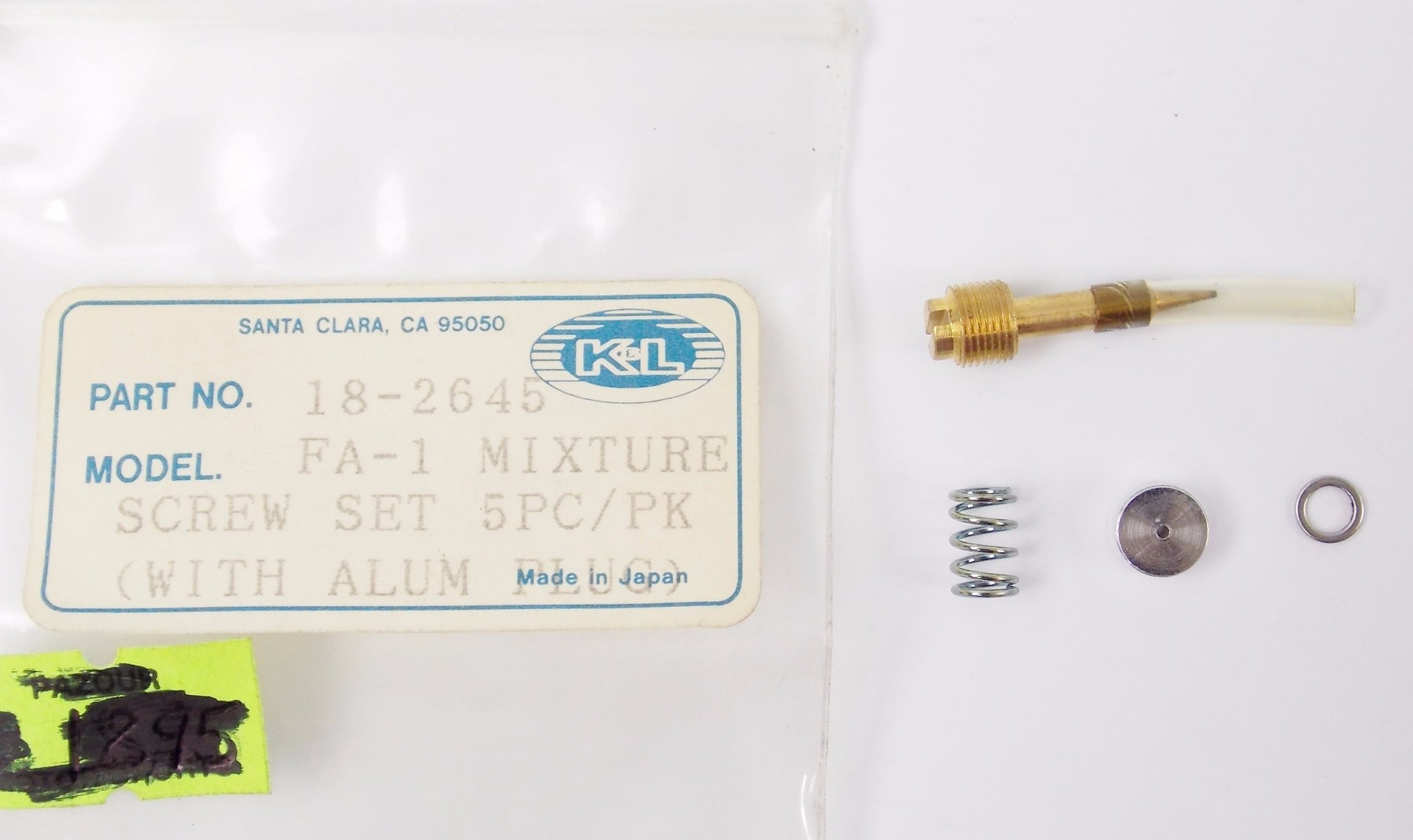 K&L FUEL FA-1 MIXTURE SCREWS W/ALUMINUM PLUG MIKUNI BS SERIES CARBS 18-2645 - MotoRaider