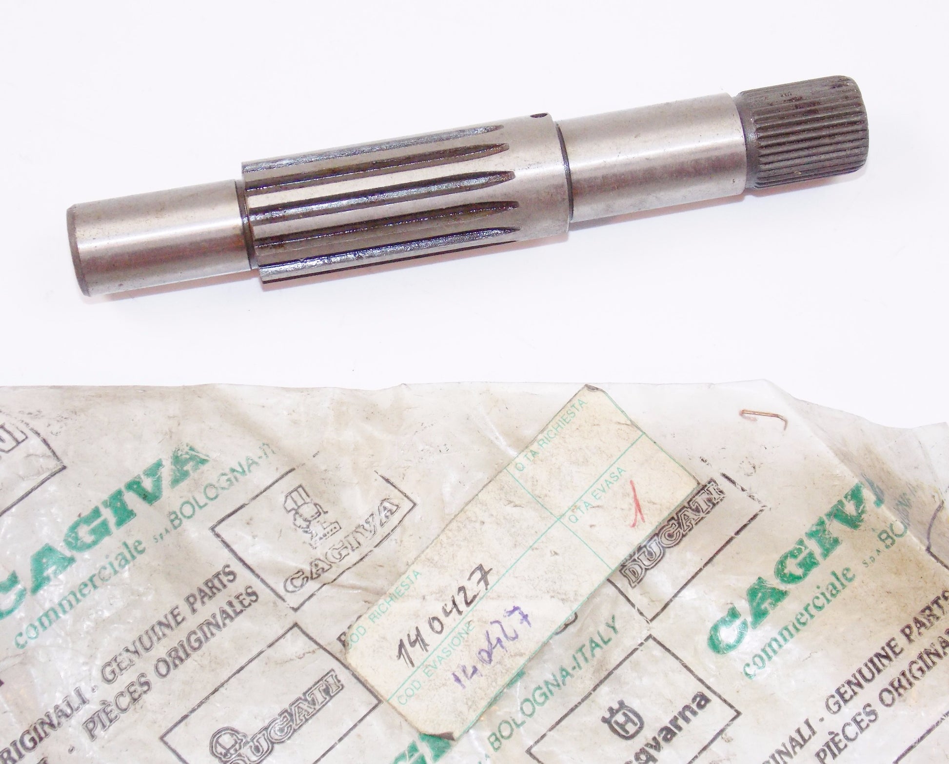 NOS OEM CAGIVA 1987 MORINI 125 KJ KICK STARTER SHAFT 140427 - MotoRaider