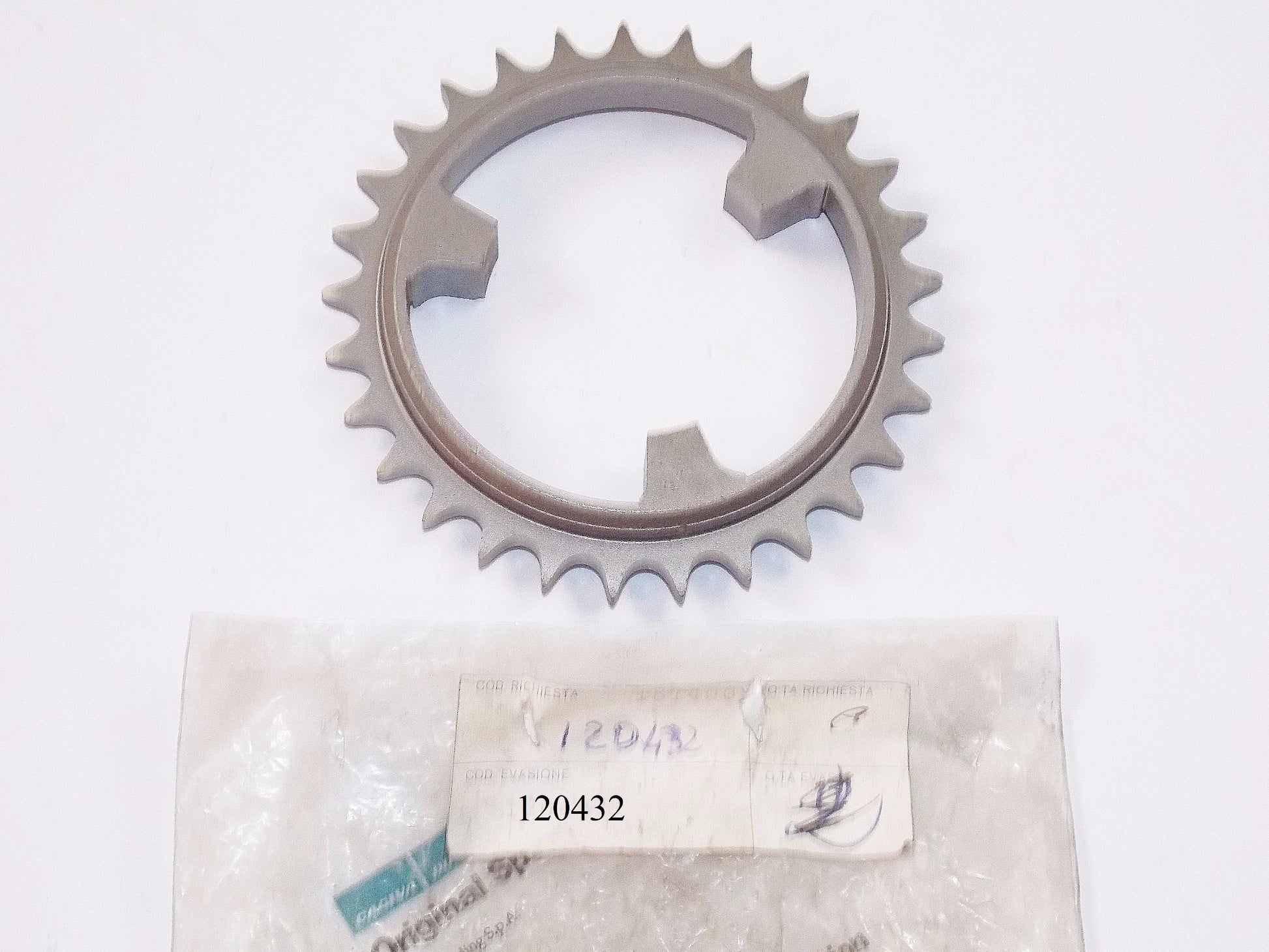 NOS OEM CAGIVA 1988 MORINI KANGURO 350/CAMEL 501 TOOTHED RIM SPROCKET 29T 120432 - MotoRaider