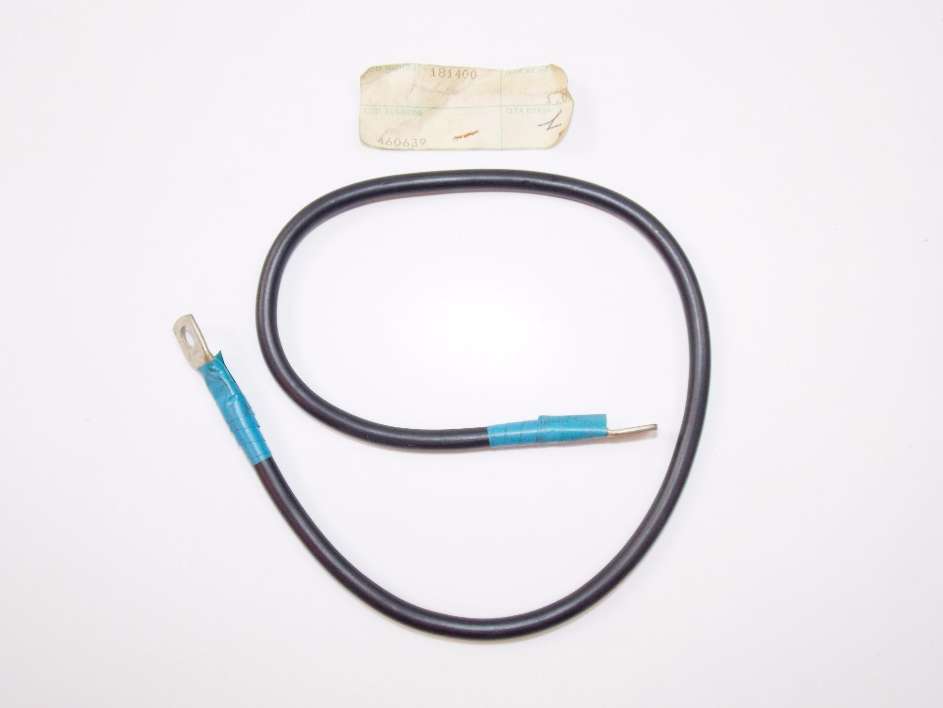 NOS OEM CAGIVA MORINI '87/'92 EXCALIBUR 350/501/RLX BATTERY MASS CABLE 460639 - MotoRaider