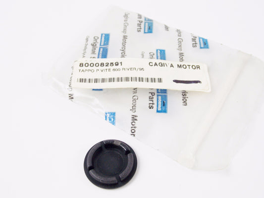 NOS OEM CAGIVA 1995 RIVER 500/600 PASSENGER HANDLE SCREW CAP 800082591 - MotoRaider