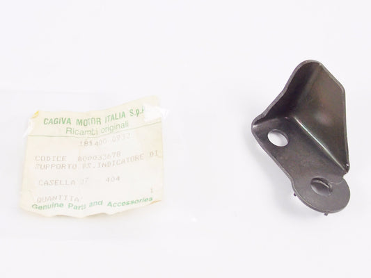 NOS OEM CAGIVA 1982 SXT 125 RH TURN INDICATOR BRACKET 800033678 - MotoRaider