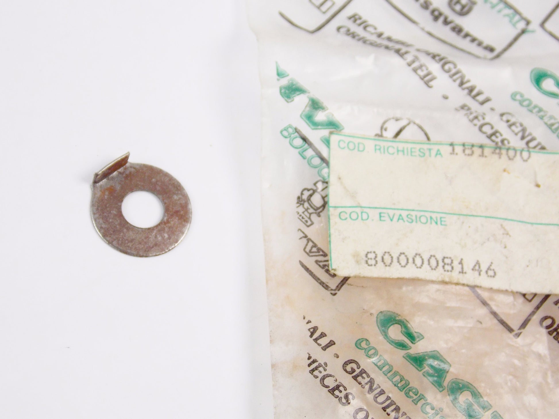 NOS OEM CAGIVA SST 125 LOCK WASHER 800008146 - MotoRaider