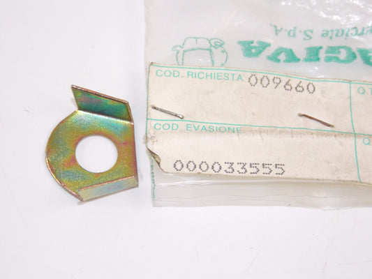NOS OEM CAGIVA 1985 ALAZZURRA 350/650 SUPPER SECURITY PLATE 000033555 - MotoRaider