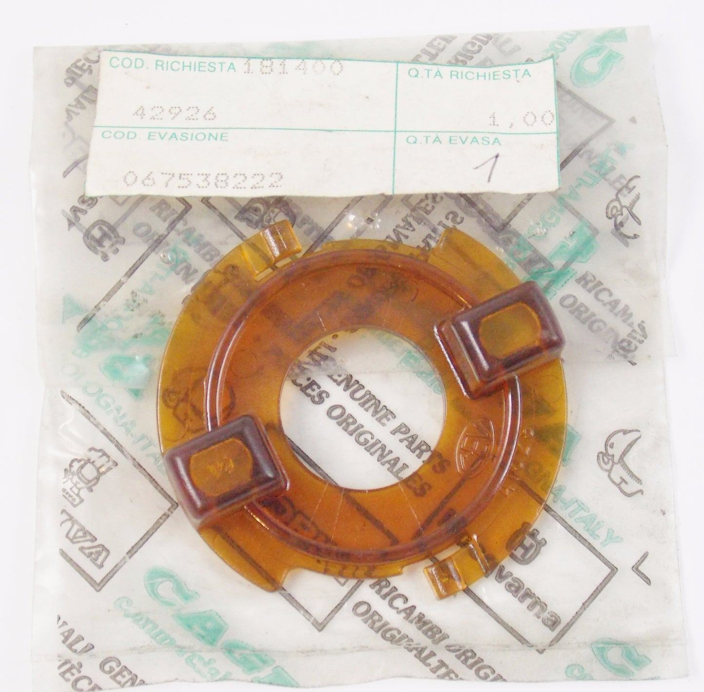 NOS OEM CAGIVA 1987-1993 DUCATI 350 F3 SUPERBIKE SPORT RING NUT SPRING 67538222 - MotoRaider