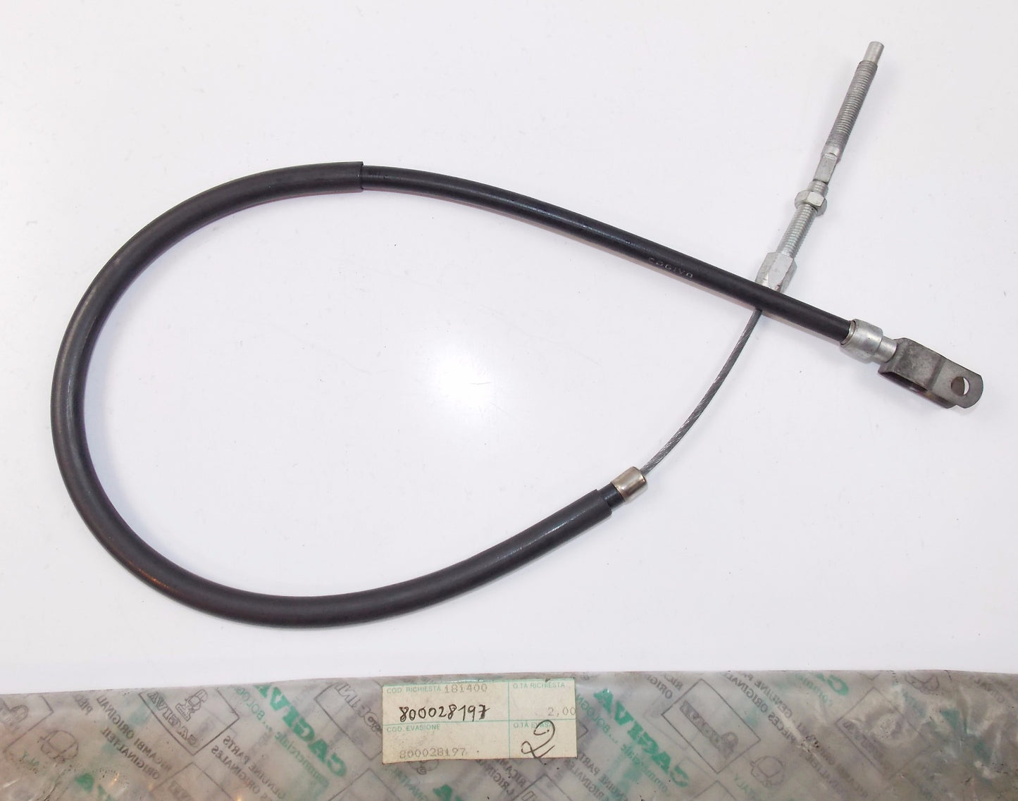 NOS OEM CAGIVA 80-82 SST 250 350 REAR BRAKE CABLE ASSY 800028197 - MotoRaider