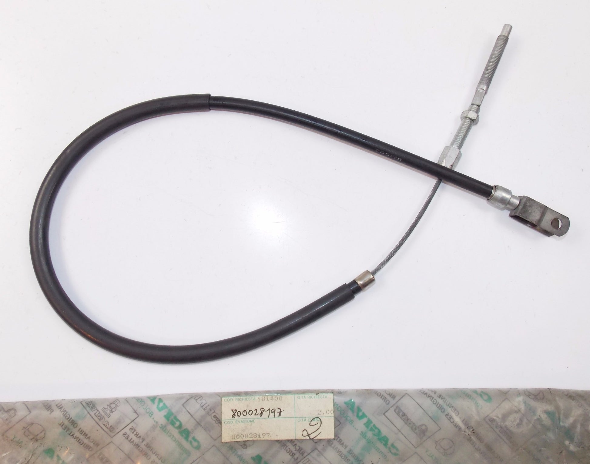 NOS OEM CAGIVA 80-82 SST 250 350 REAR BRAKE CABLE ASSY 800028197 - MotoRaider