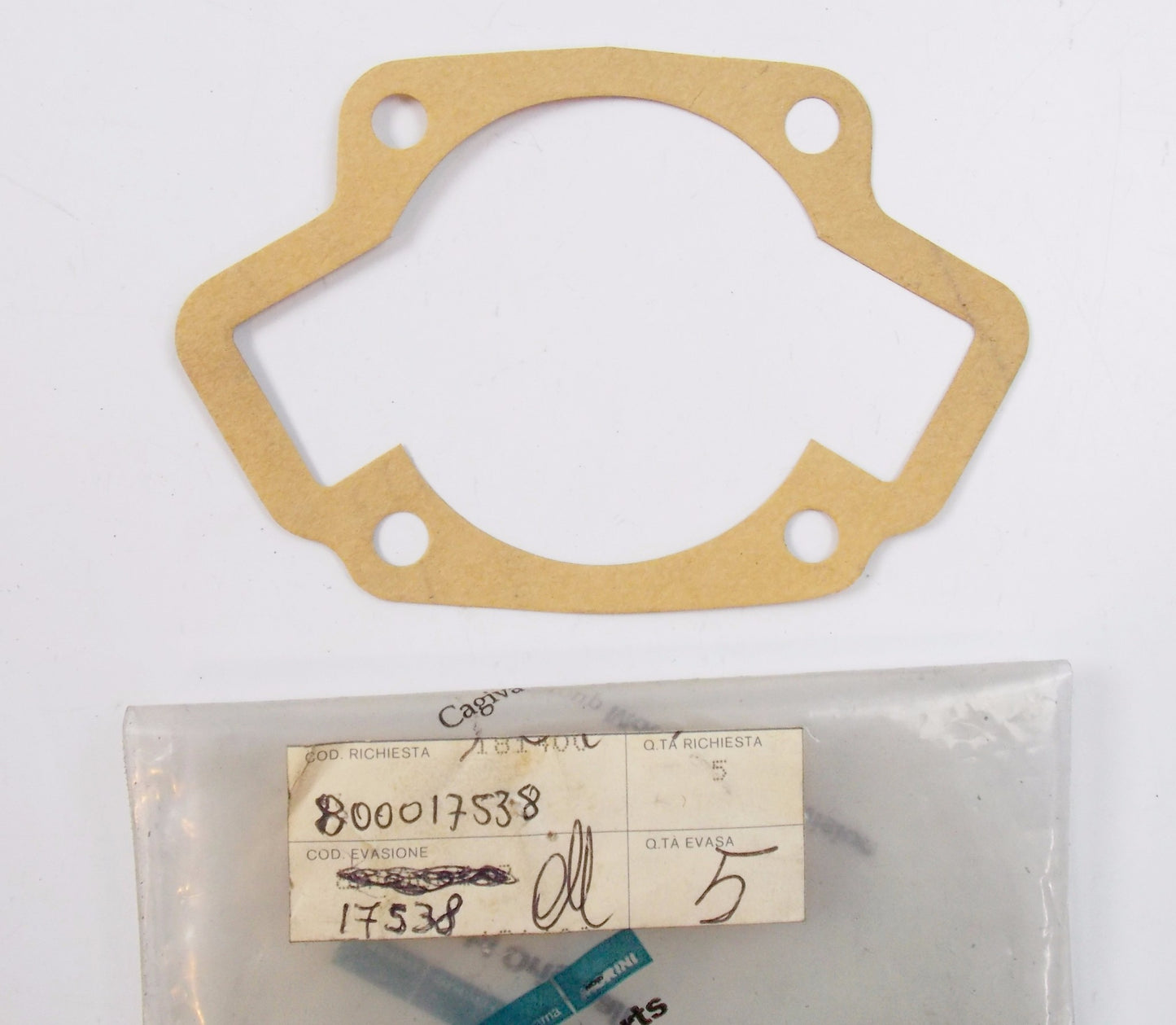 NOS OEM CAGIVA '78 SST 125 ALETTA / LOW RIDER CYLINDER BASE GASKET 800017538 - MotoRaider