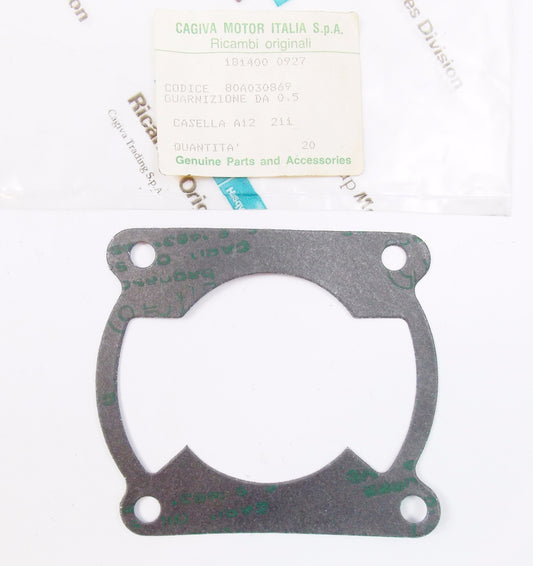NOS OEM CAGIVA 1982 RX/WMX 125/3-4 CYLINDER BASE GASKET 0.5 mm 80A030869 - MotoRaider