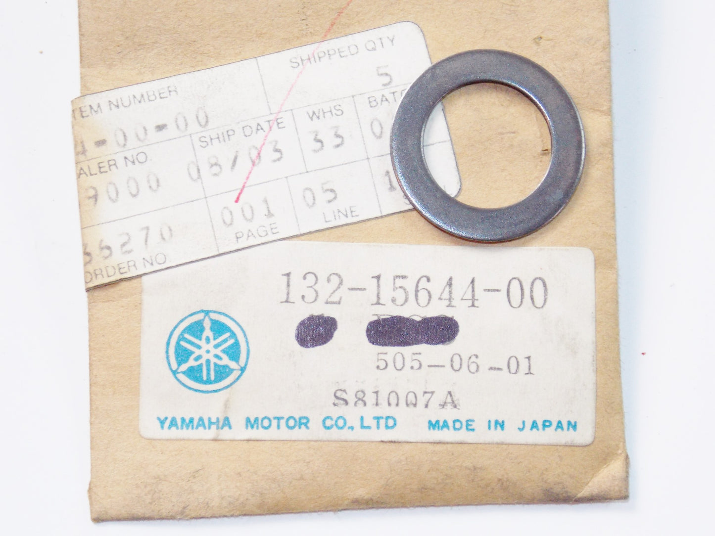 NOS OEM YAMAHA 67-80 YL1 YZ250A/B RT1 IT250G IT450G SHIM # 132-15644-00 - MotoRaider