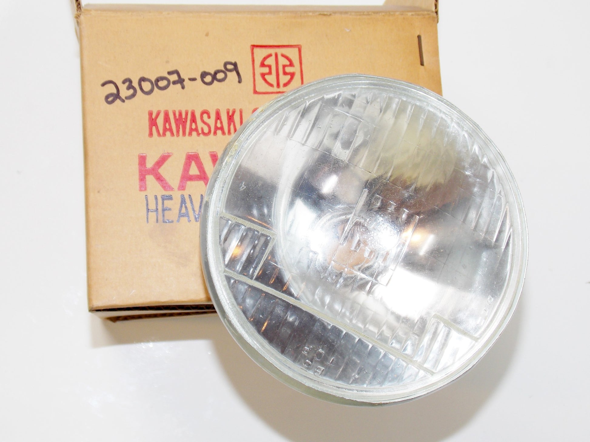 NOS OEM KAWASAKI 67-69 C2SS C2TR LENS UNIT ASSEMBLY HEADLAMP # 23007-009 - MotoRaider