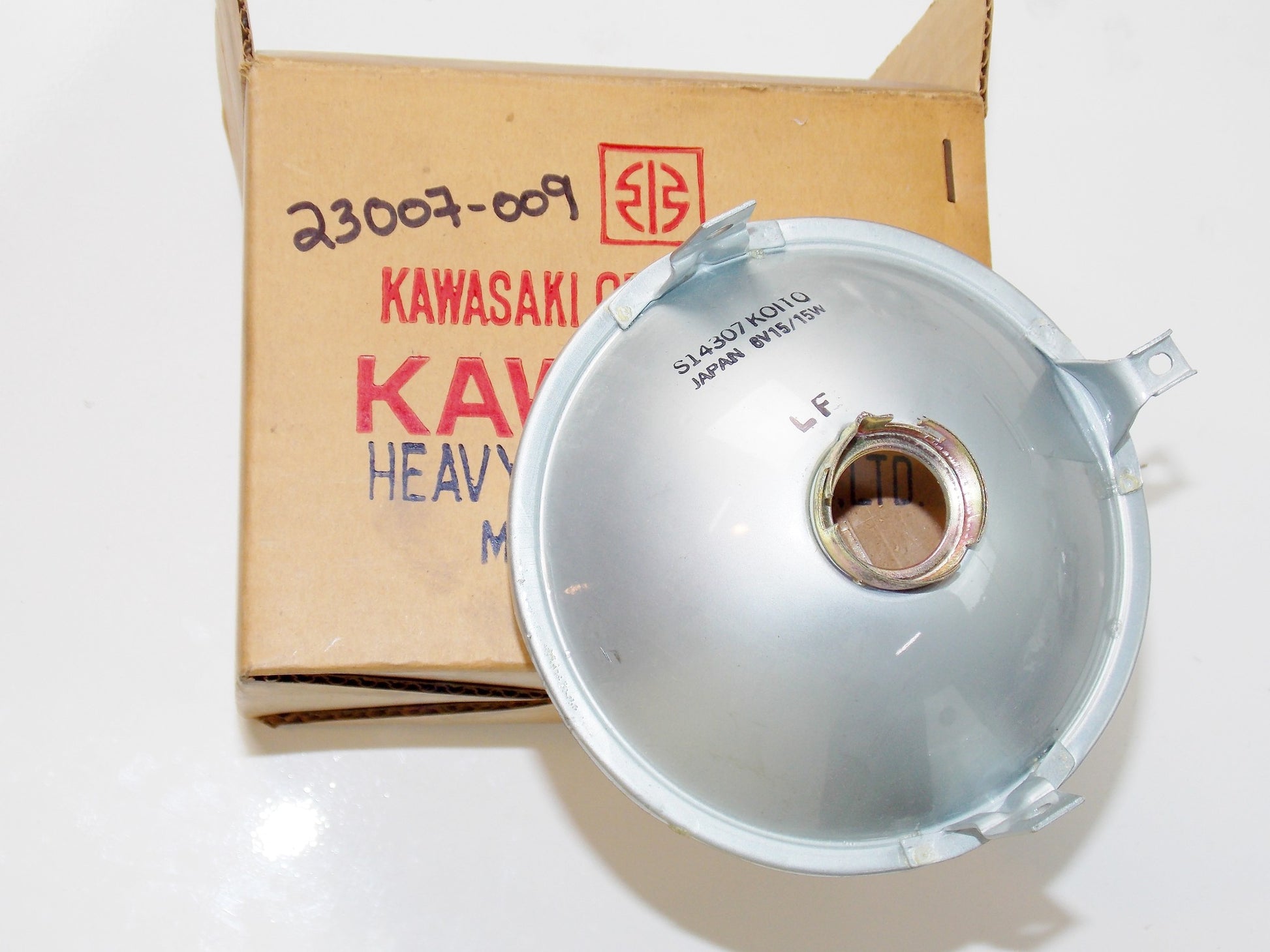 NOS OEM KAWASAKI 67-69 C2SS C2TR LENS UNIT ASSEMBLY HEADLAMP # 23007-009 - MotoRaider