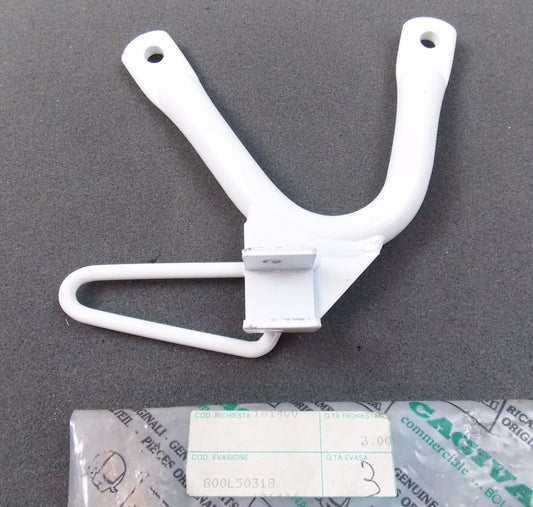 NOS OEM CAGIVA 87-88 T4-350R/E T4-500R/E RH WHITE FOOT REST SUPPORT 800L50318 - MotoRaider