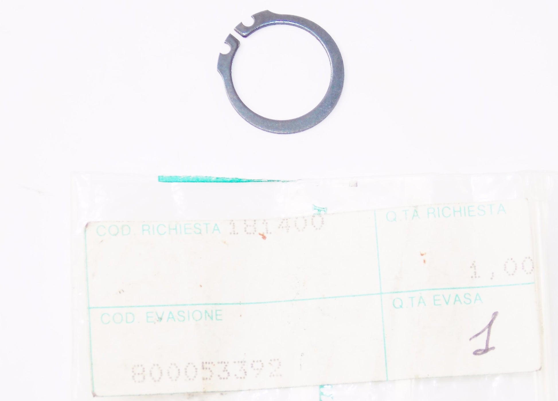 NOS OEM CAGIVA COCIS 50 PLANET PRIMA 50 W4  W8 TRANSMISSION STOP RING 800053392 - MotoRaider