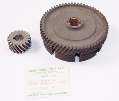 NOS OEM CAGIVA ALETTA ELECTRA PRIMARY TRANSMISSION GEAR SET 800035001 - MotoRaider