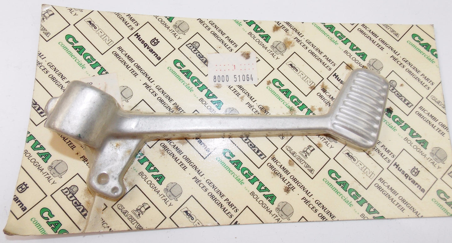 NOS OEM CAGIVA 1987 ALETTA ORO 125-S2 DUCATI REAR BRAKE LEVER PEDAL 800051064 - MotoRaider