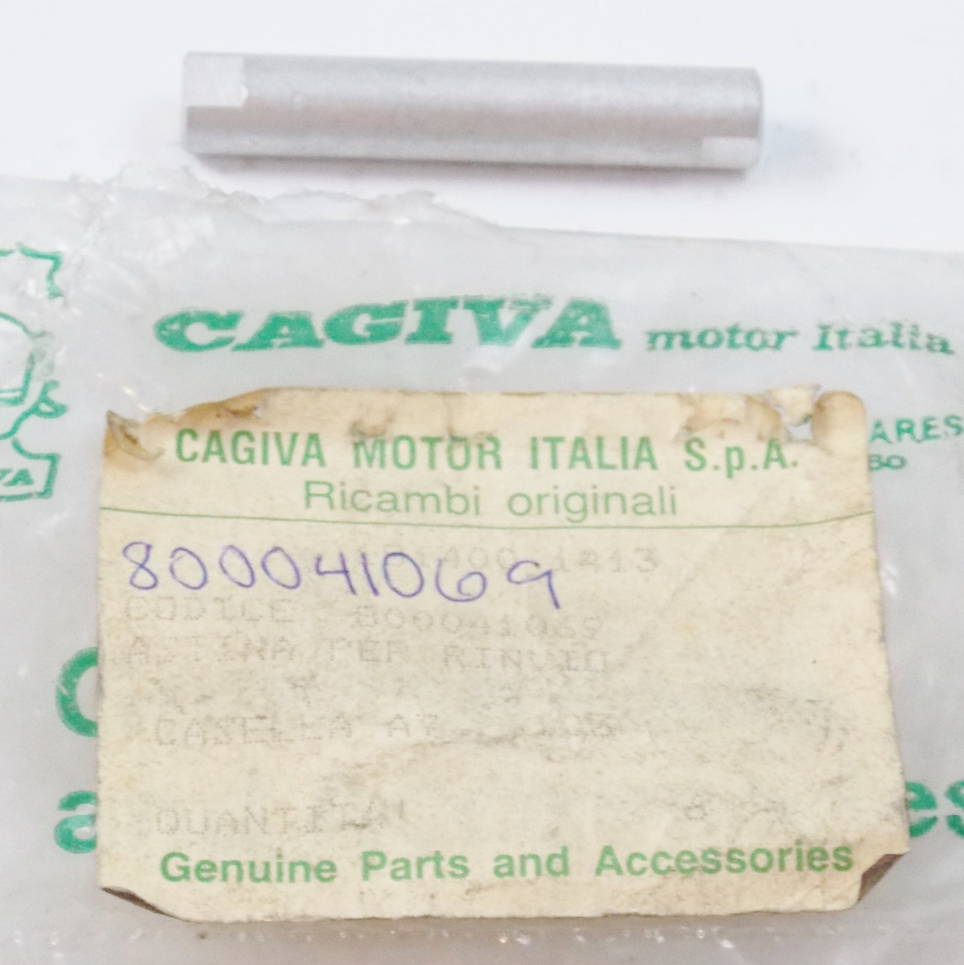 NOS OEM CAGIVA 1987 ALETTA ORO 125-S2 TRANSMISSION CHANGE GEAR ROD 800041069 - MotoRaider
