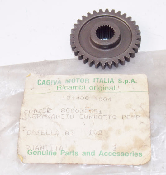NOS OEM CAGIVA 1987 1989 VMX 125 CROSS / WMX 125 CROSS WATER PUMP GEAR 800038551 - MotoRaider