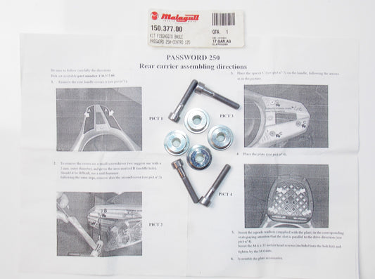 OEM MALAGUTI PASSWORD 250 EURO 2/3 CENTRO 160-4T TOP CASE FIXING KIT 150.377.00 - MotoRaider