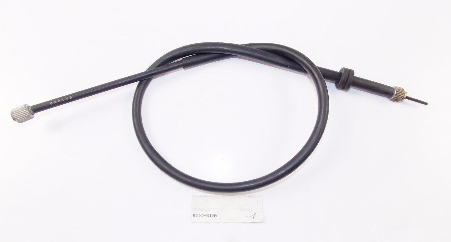 NOS OEM CAGIVA ALETTA ORO 125-S2 1987 SPEEDOMETER CABLE ASSY 800043184 - MotoRaider