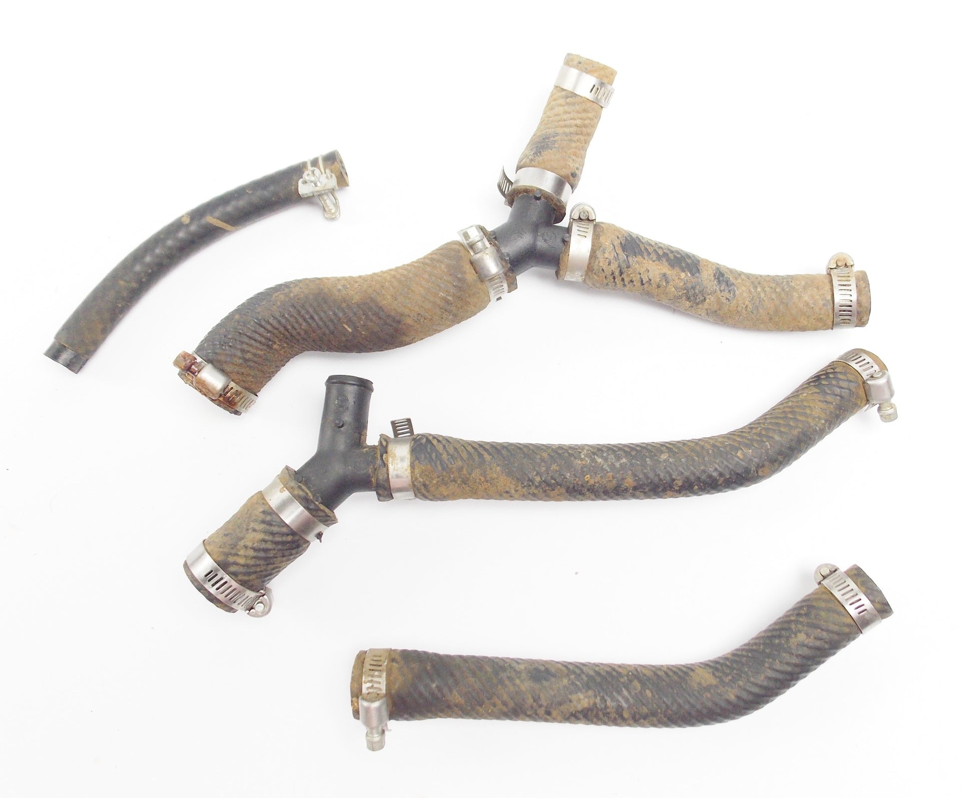 1990 YAMAHA YZ125 COOLING SYSTEM RADIATOR HOSE PIPE TUBE 1/2/3/6 JOINT 1 CLAMPS - MotoRaider