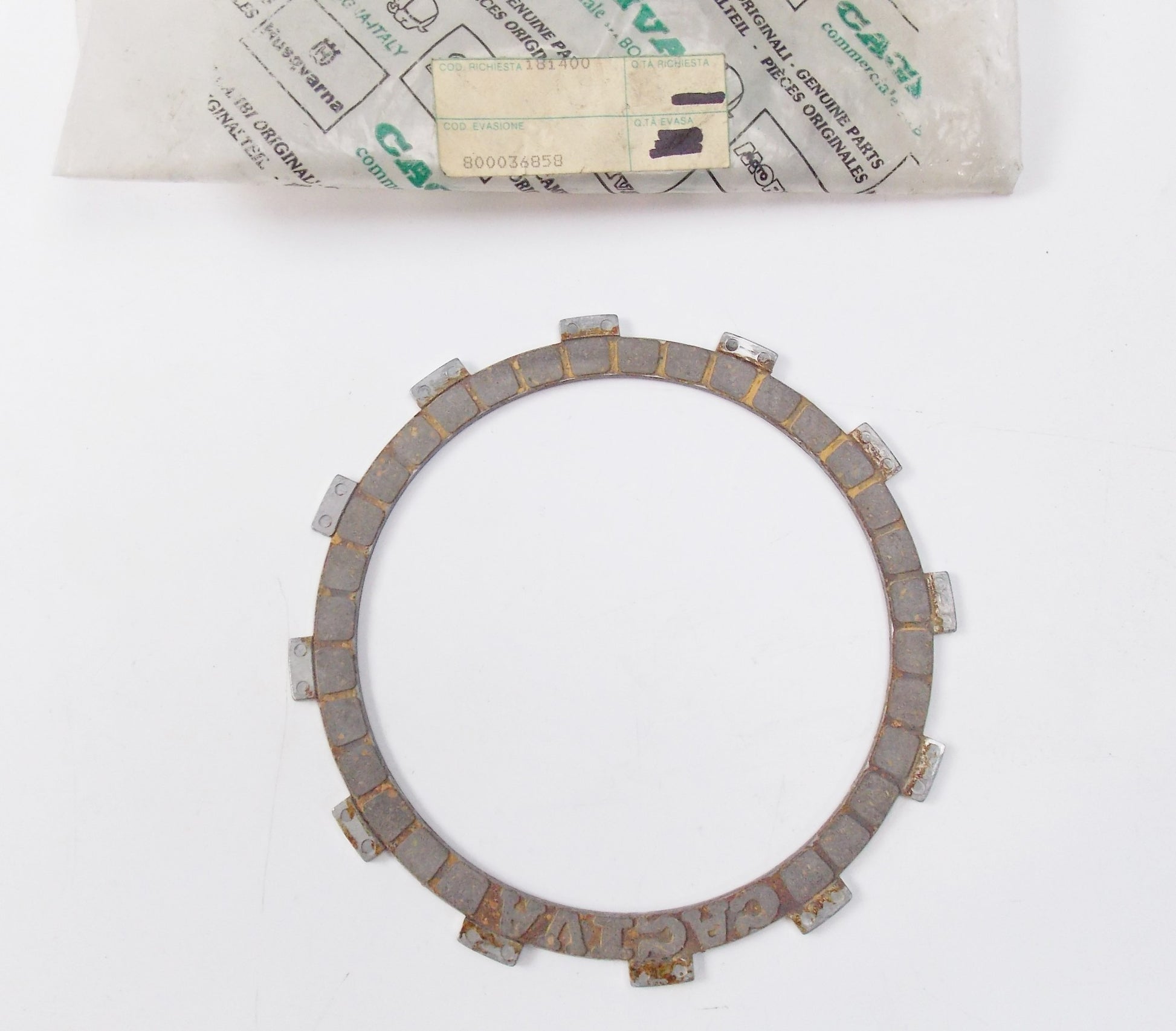 NOS OEM CAGIVA 1988 ALA ROSSA 350 CLUTCH DISCS 800036858 - MotoRaider