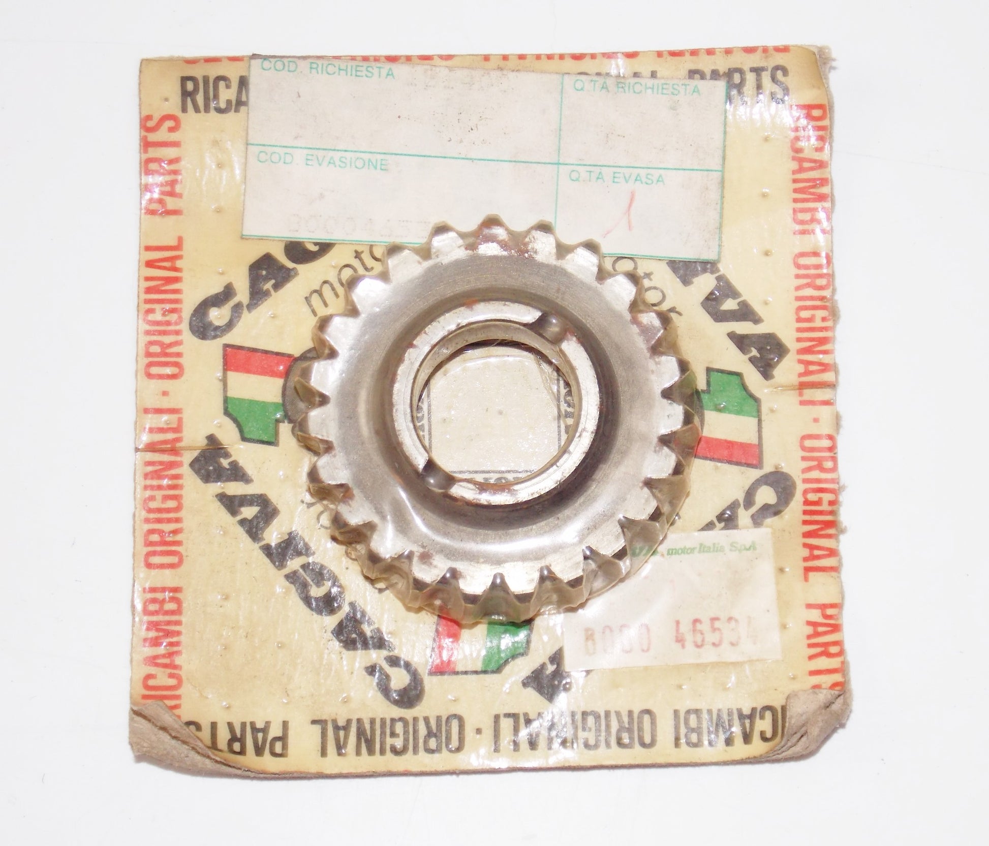 NOS OEM CAGIVA 1989 BLUES 125 TRANSMISSION GEAR COUNTER SHAFT 4th T23 800046534 - MotoRaider