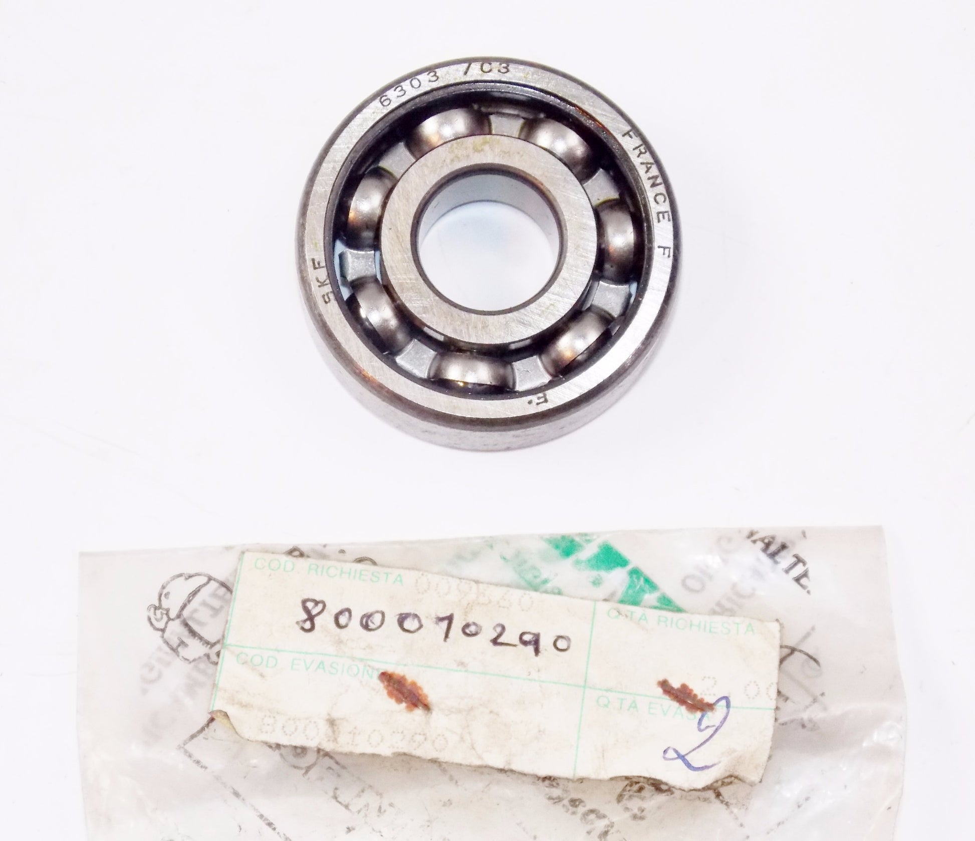 NOS OEM CAGIVA 1987-1989 ALETTA ORO WMX HUSQVARNA RADIAL BALL BEARING 800010290 - MotoRaider