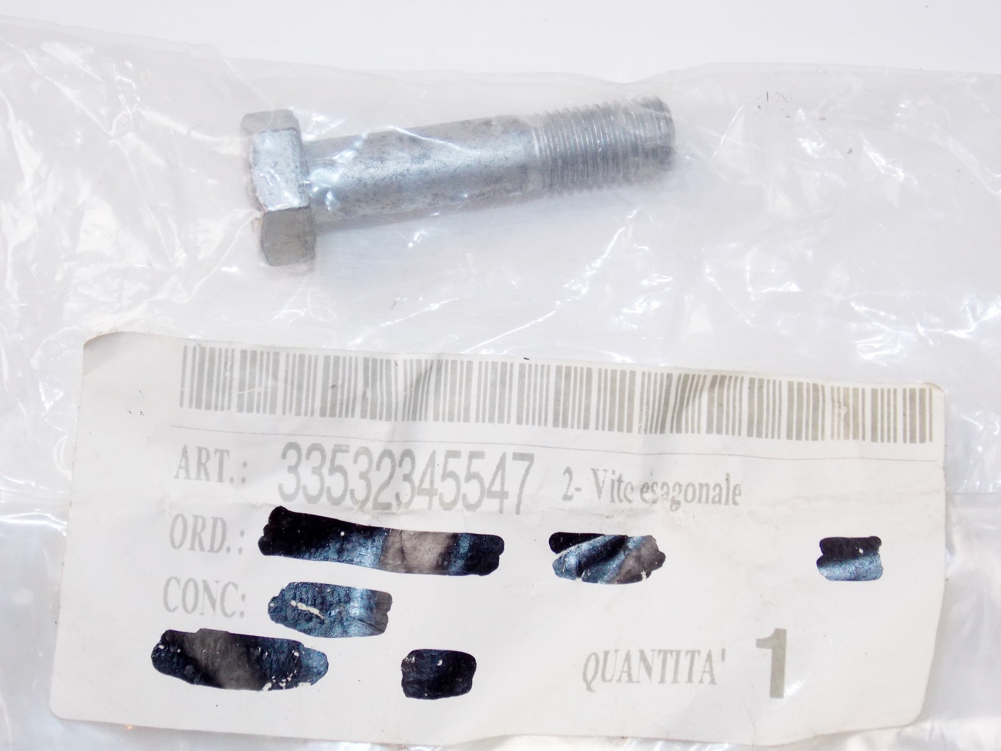NOS OEM BMW 97-00 F650 F650ST REAR ABSORBER HEX BOLT M10x1 25x45 # 33532345547 - MotoRaider