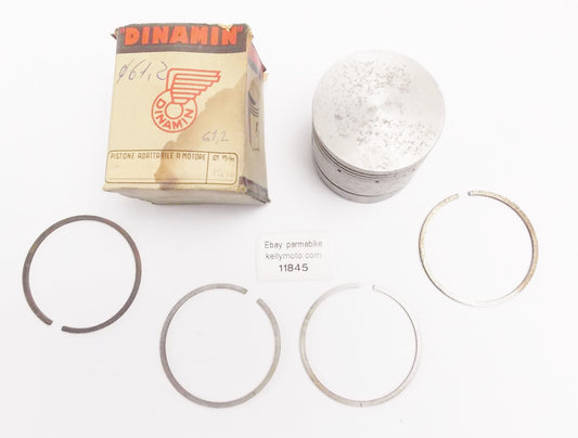 NOS DINAMIN PISTON + RINGS + PIN + CLIPS D. 61.2 mm GILERA 175 TURISMO - MotoRaider