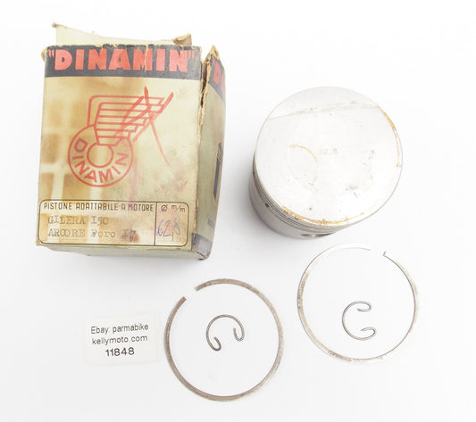NOS DINAMIN PISTON + RINGS + CLIPS DIAMETER 62.8 mm GILERA 150 ARCORE - MotoRaider