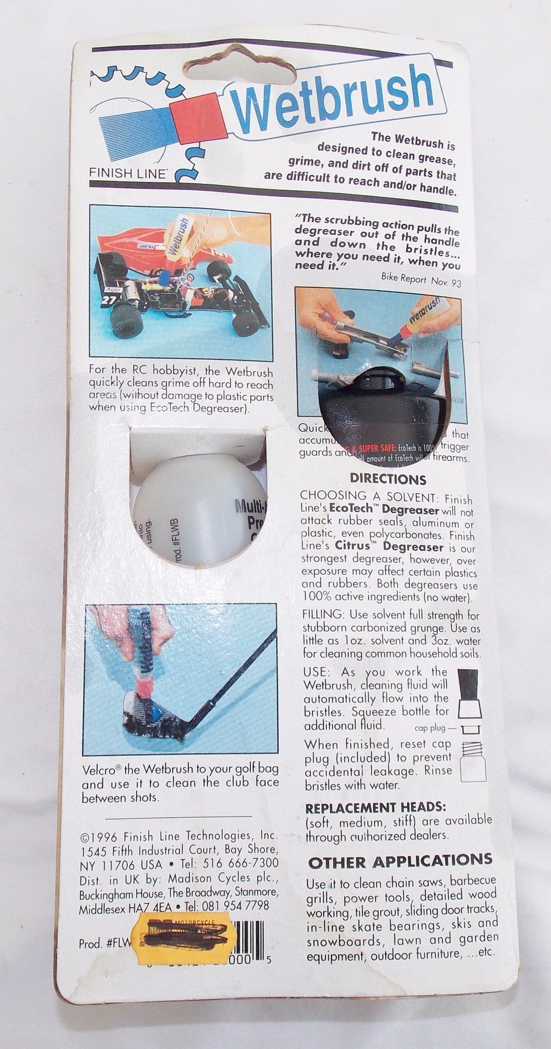 FINISH LINE PRO-STRENGTH CLEANER & DEGREASER 1.18 ml 4 Fluid oz. + WETBRUSH - MotoRaider