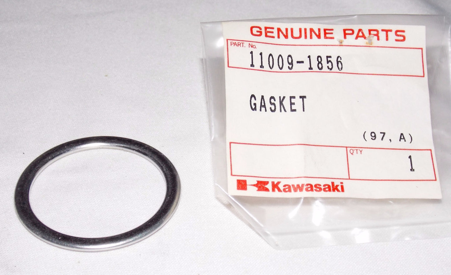 NOS OEM KAWASAKI KRF750 ZX600/900 ER/EX650 VN900 EXHAUST PIPE GASKET 11009-1856 - MotoRaider