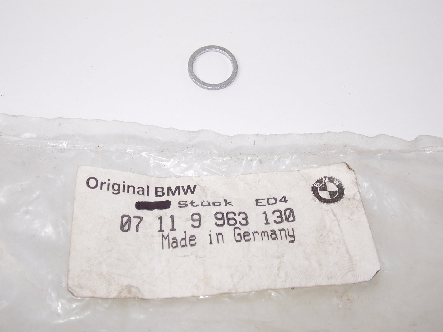 NOS BMW 1974-2009 K R TWO ALUMINUM WASHER GASKET SEAL 12x16x1.5 mm 07119963130 - MotoRaider