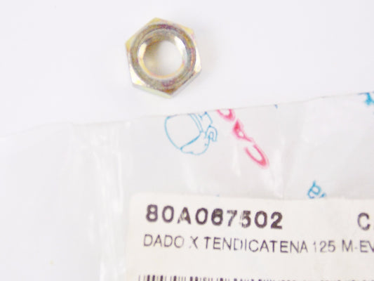 NOS OEM CAGIVA 1990's MITO 2/EV PLANET 125 RR WHEEL CHAIN ADJUSTER NUT 80A067502 - MotoRaider
