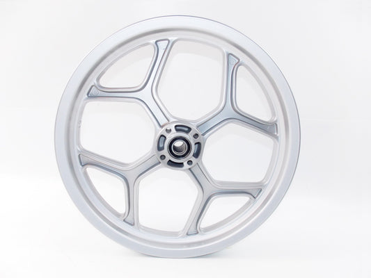 NOS OEM BMW 85-95 K100/LT/75 FRONT SILVER IRON RIM 18" # 36311450816 - MotoRaider