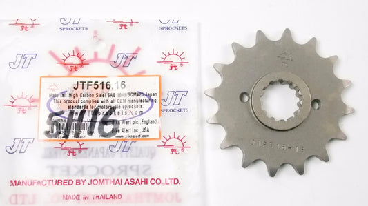 JT FRONT SPROCKET 16 T CAGIVA KAWASAKI Z250 SUZUKI R500 YAMAHA JTF516-16 | 51116 - MotoRaider